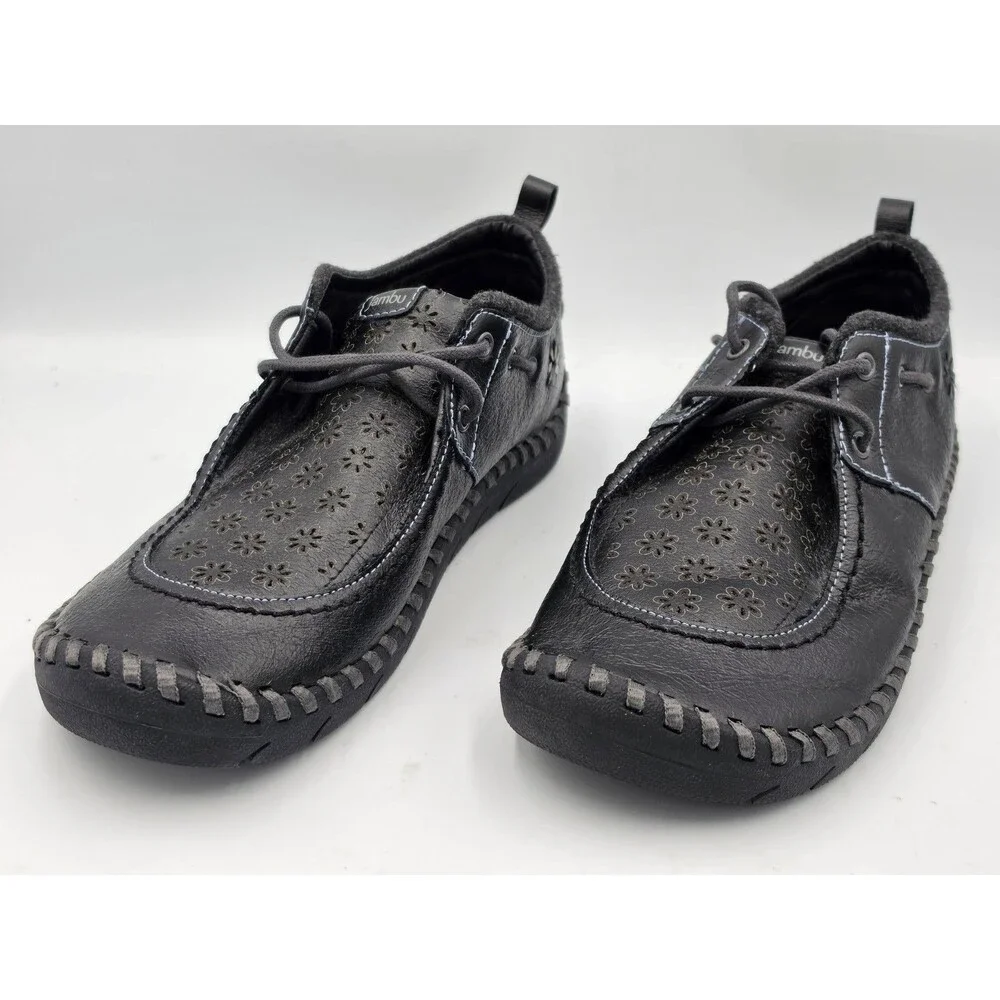 Jambu Mohave Black Lace Up Vegan Comfort Casual Shoes Women's Size 9